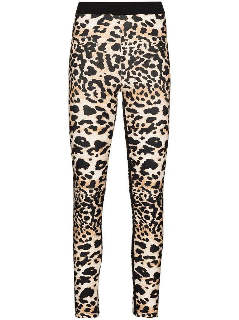 leopard print stretch-fit leggings