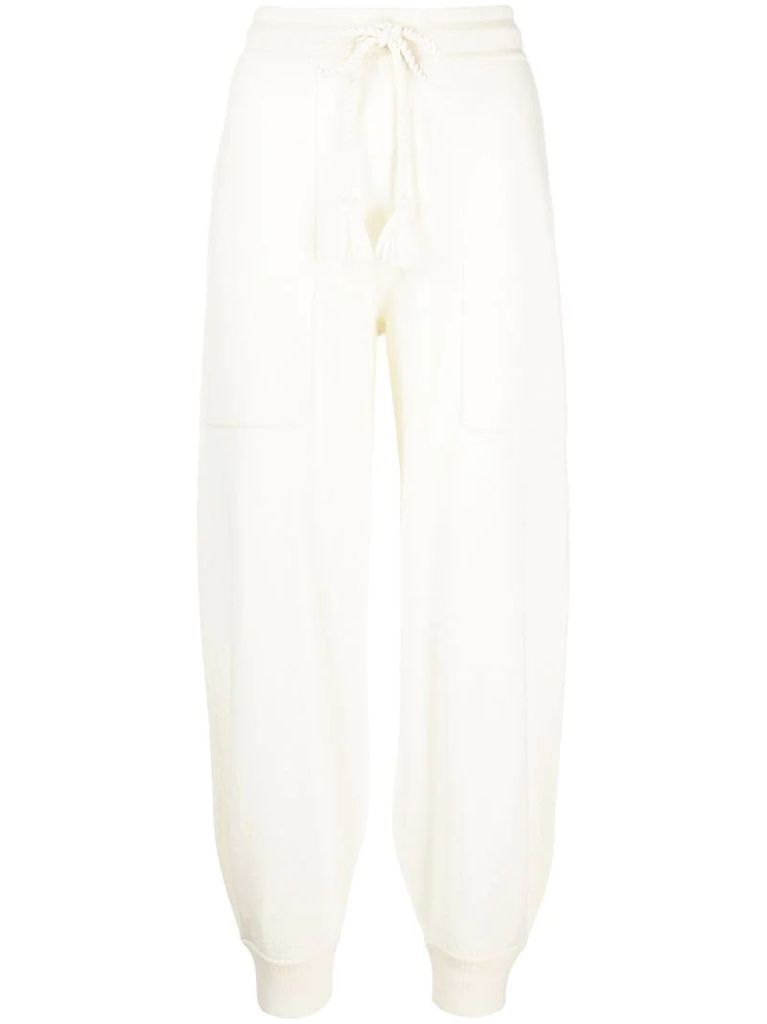 drawstring cropped trousers
