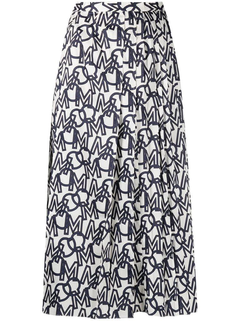 monogram A-line skirt