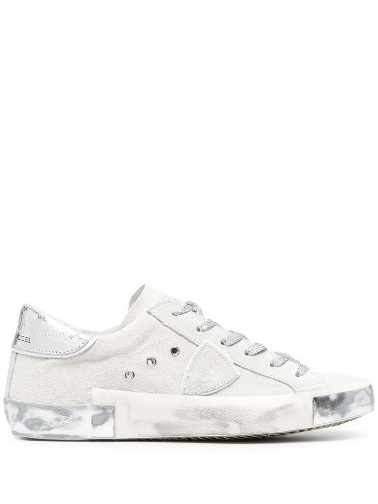 PRLD distressed leather sneakers