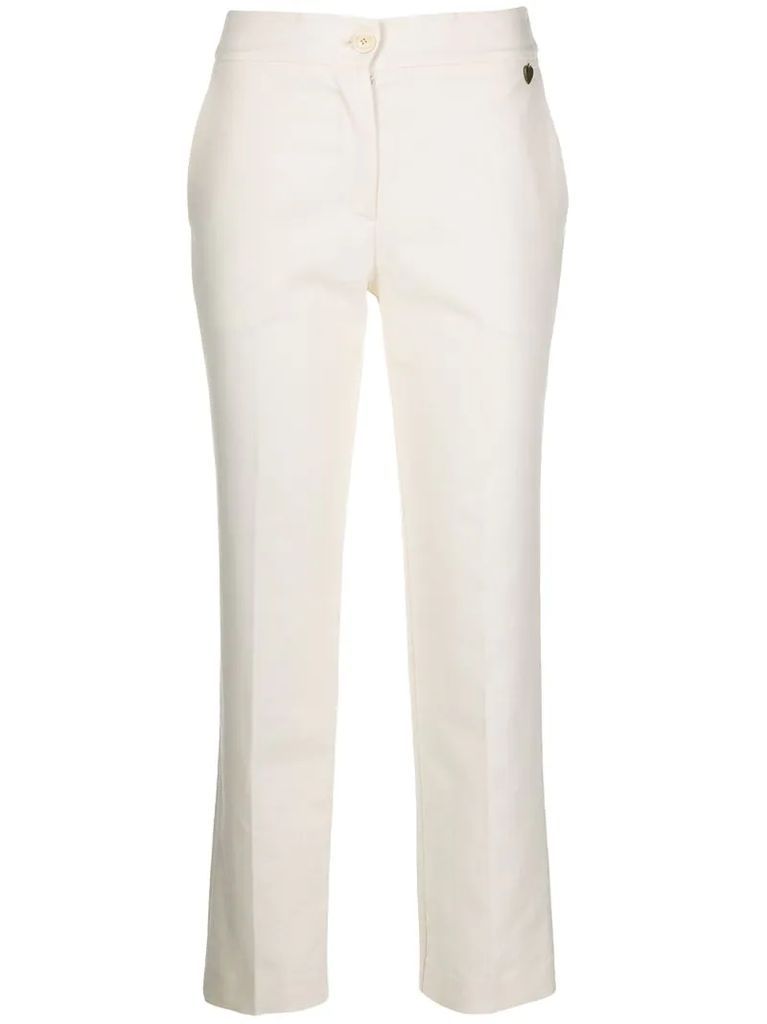 high rise cropped trousers