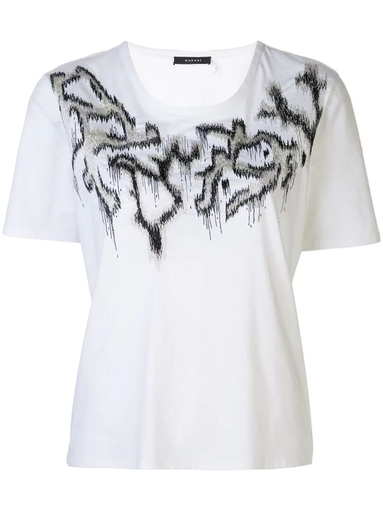 supima cotton embroidered T-shirt