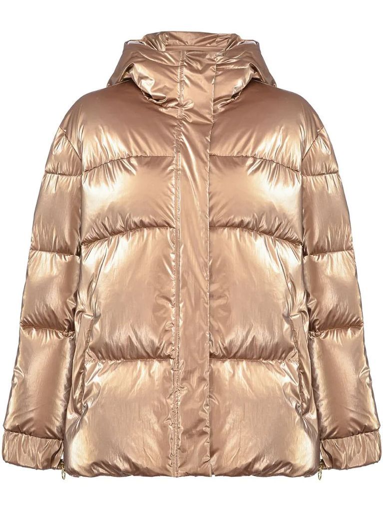 metallic padded jacket