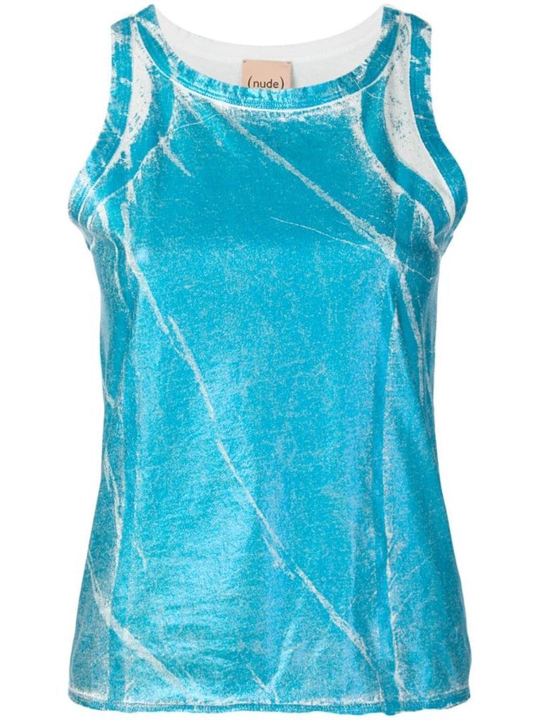 painted effect tank top