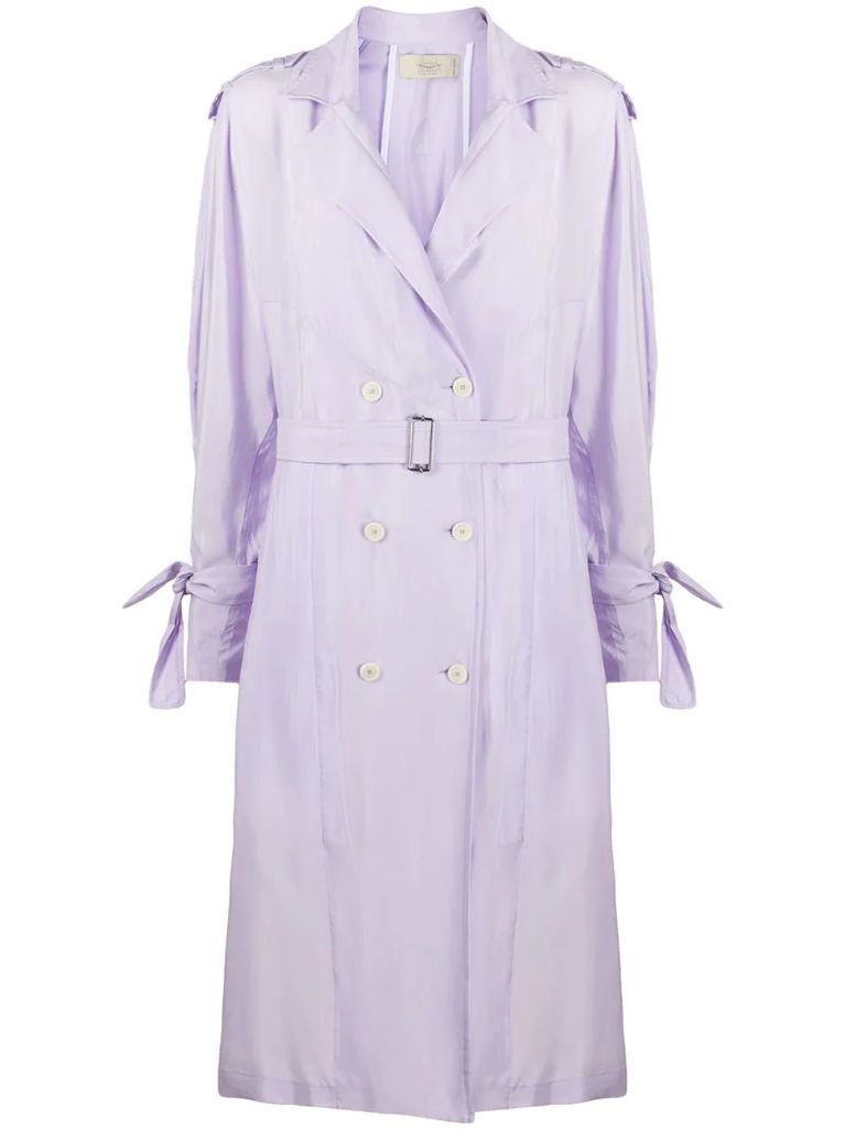 loose fit belted trench coat