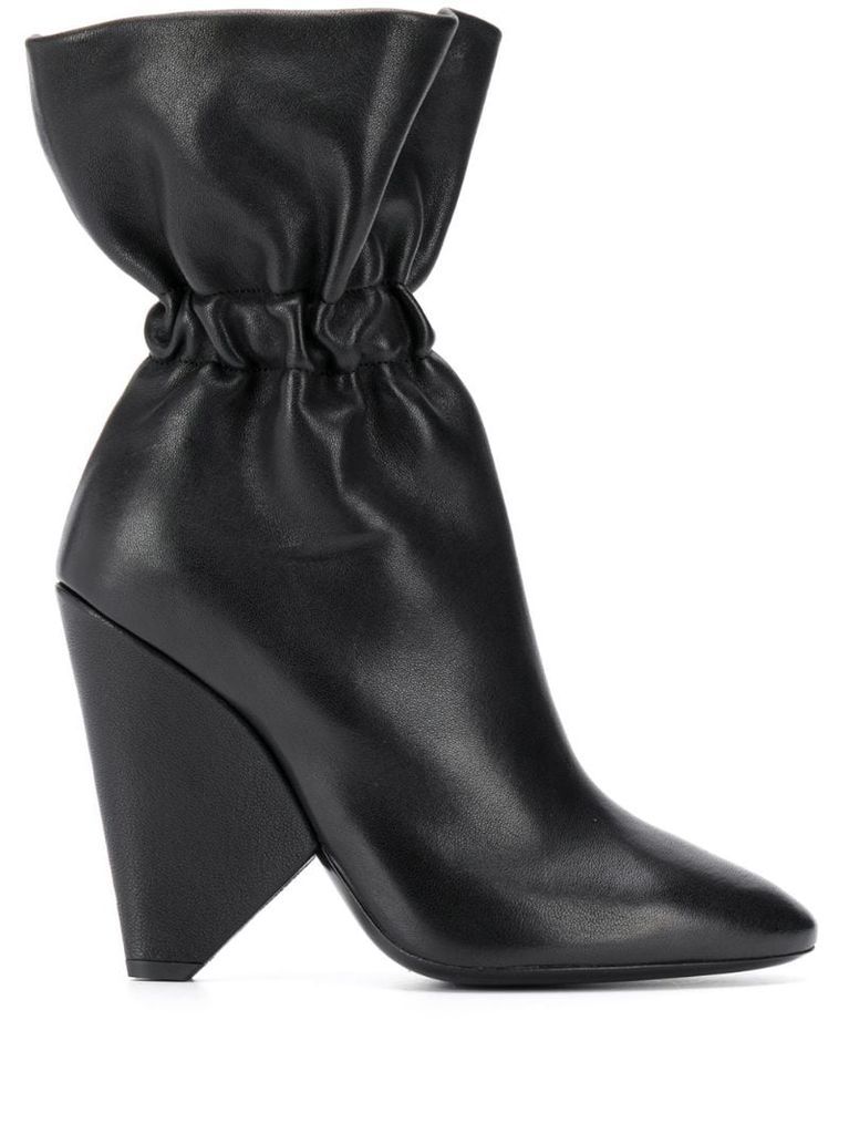 elasticated detail ankle boots
