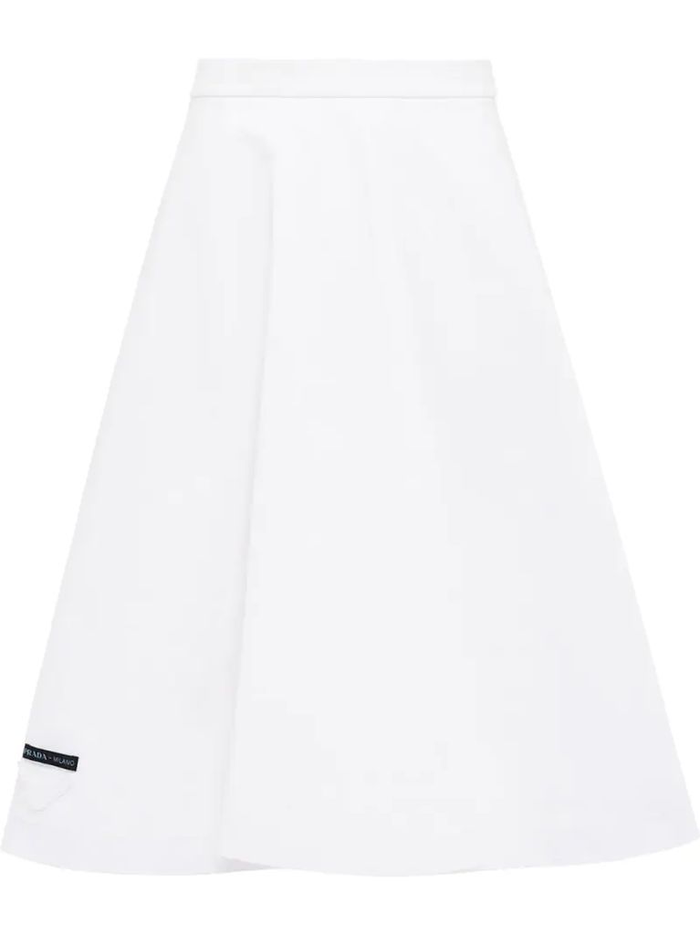 logo patch jersey skirt