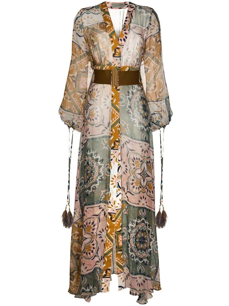 Inagua patchwork-print maxi dress