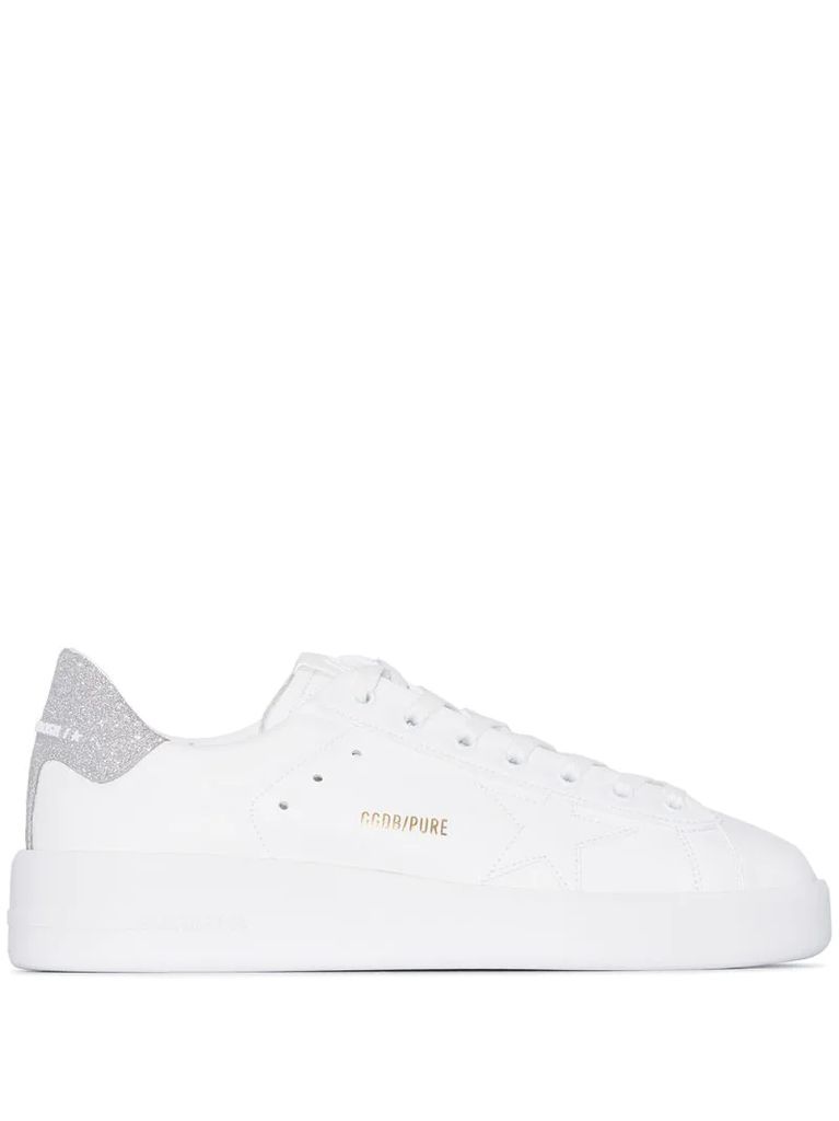 Pure Star glittered leather sneakers