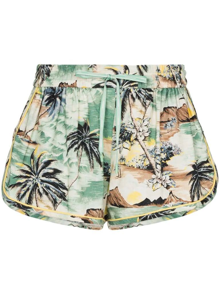 Juliette island print shorts