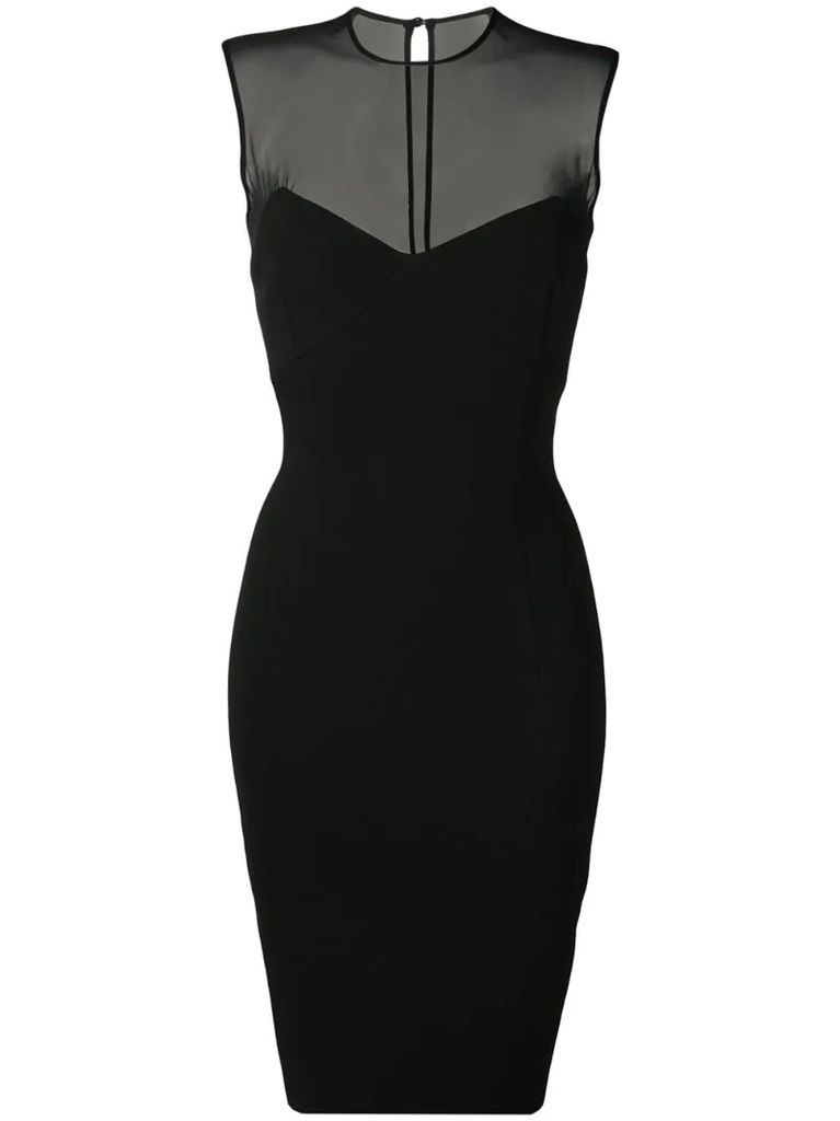 sleeveless fitted pencil dress