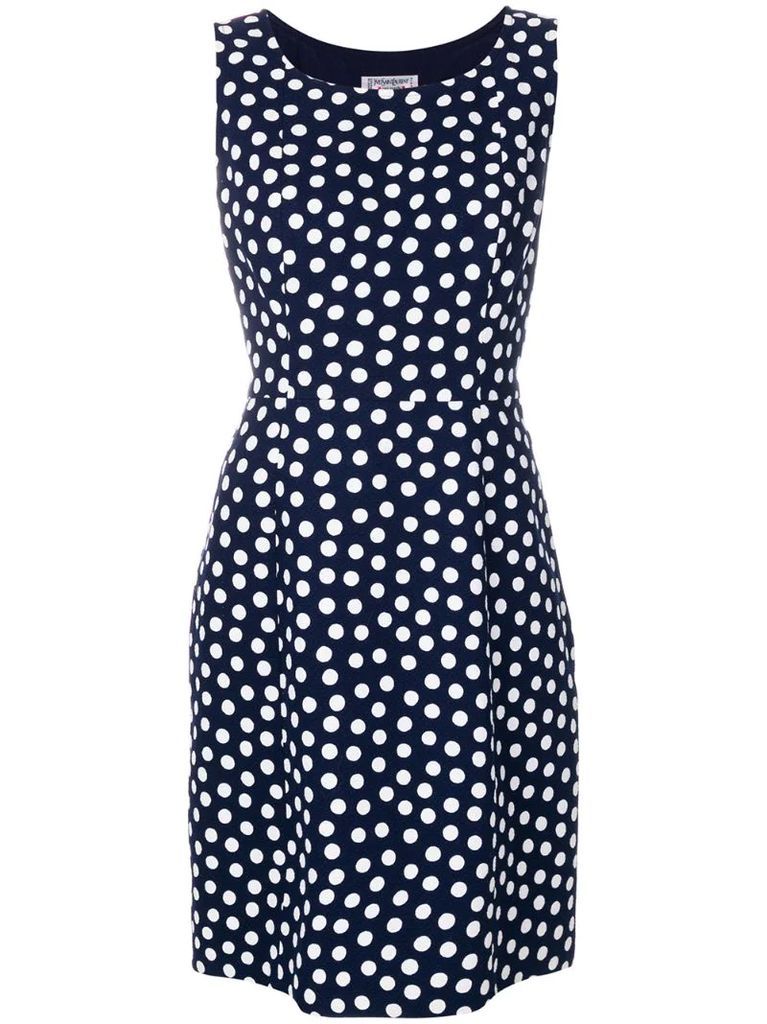 polka dot-print sleeveless dress