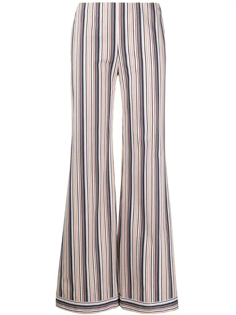 1990s striped wide-legged trousers