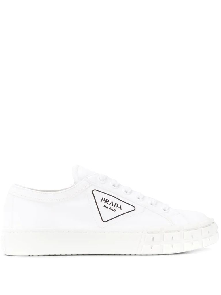 canvas lace-up trainers