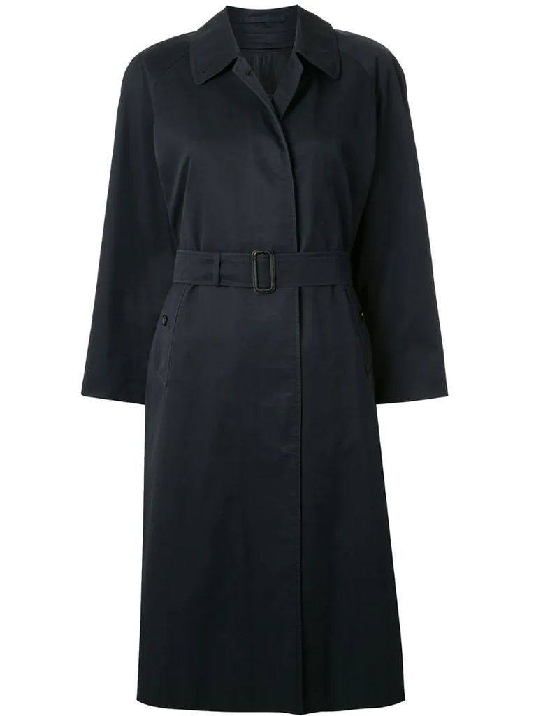 straight belted coat