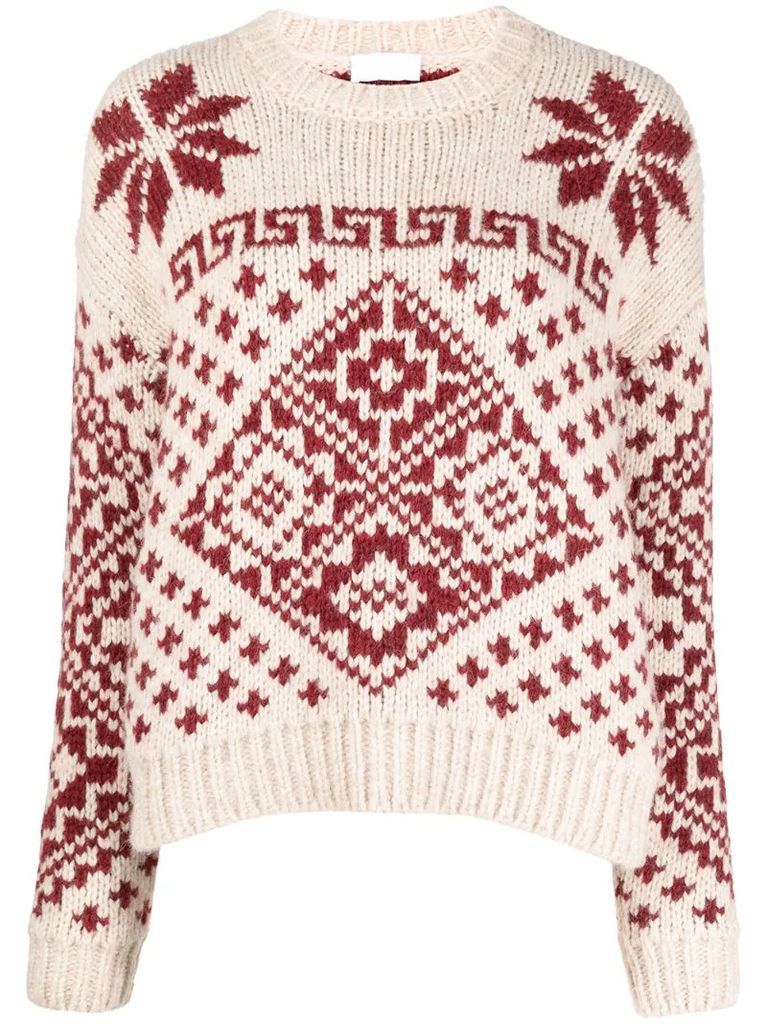 intarsia knit jumper