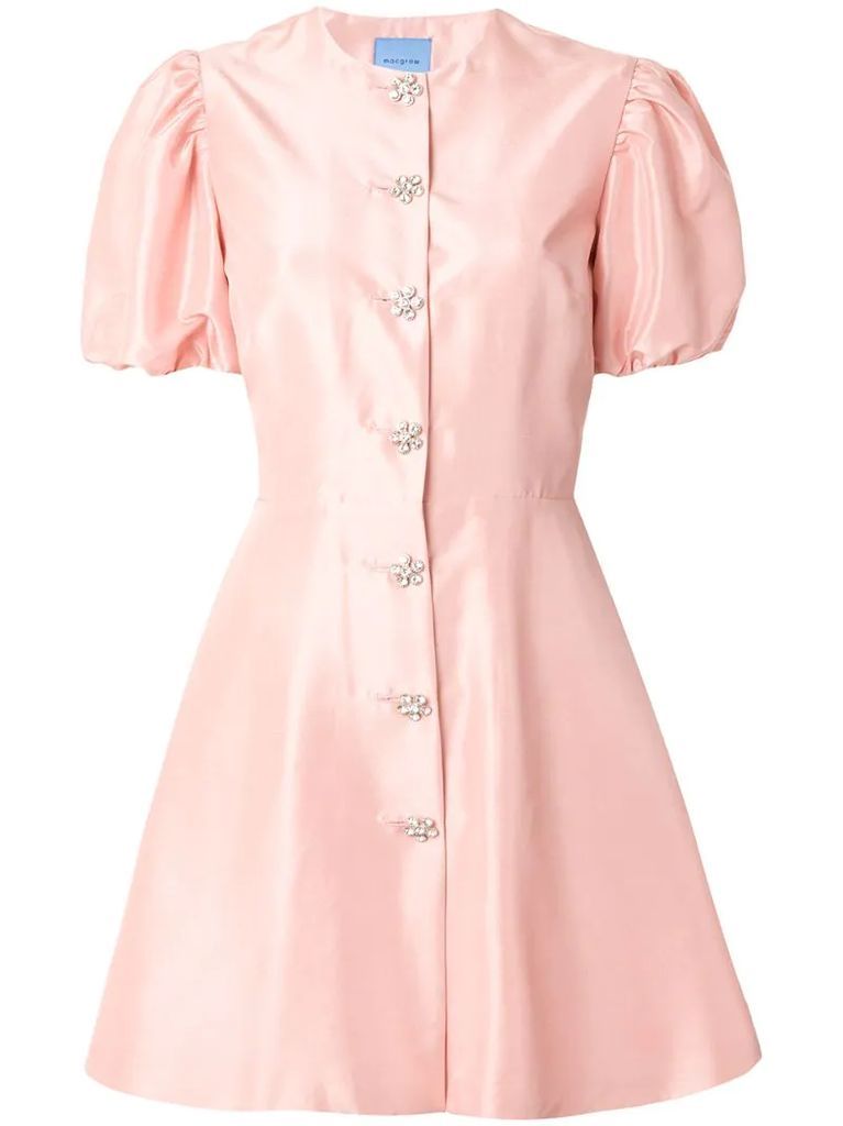 Sorbet embellished button dress