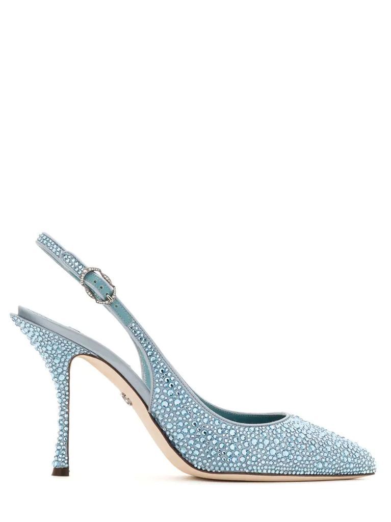 pointed crystal-embellished pumps