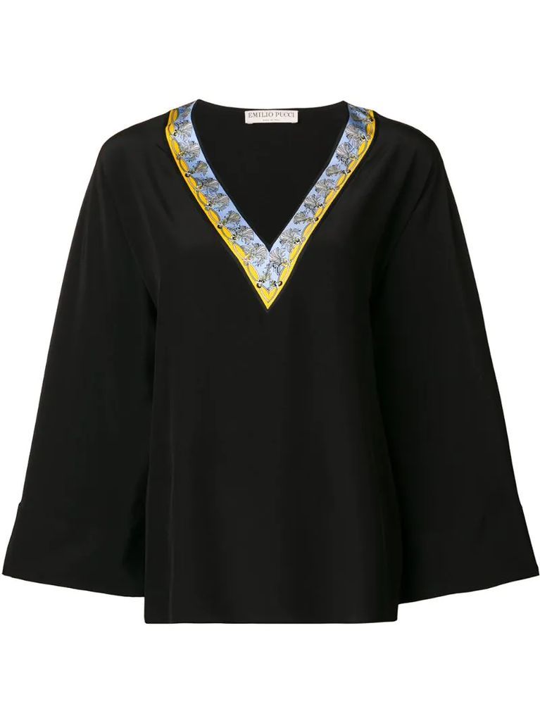 Black Kimono Sleeve Tunic