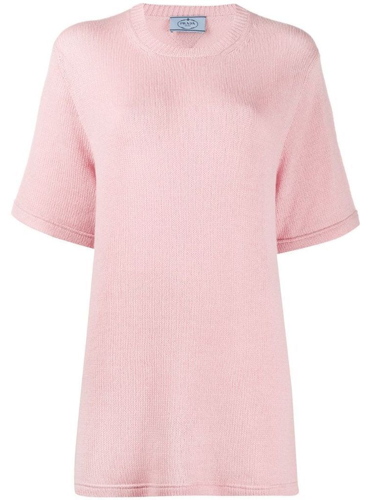 cashmere oversized knitted T-shirt