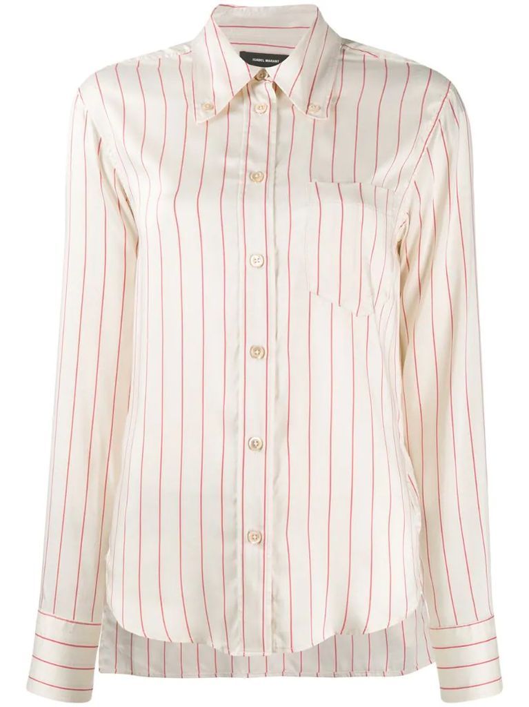 striped button shirt