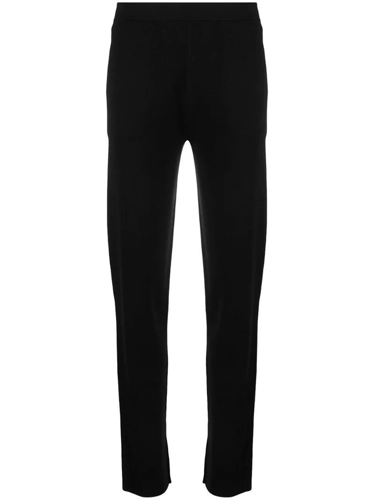 Milano side-slit knitted trousers