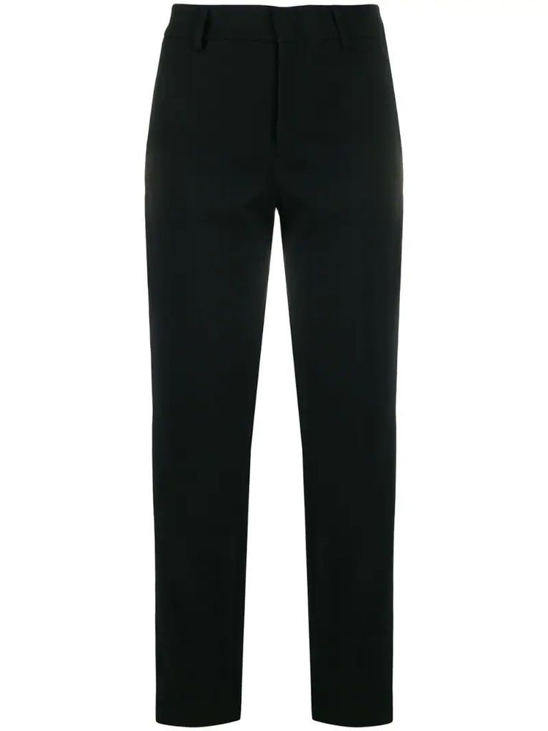 side stripes cropped trousers