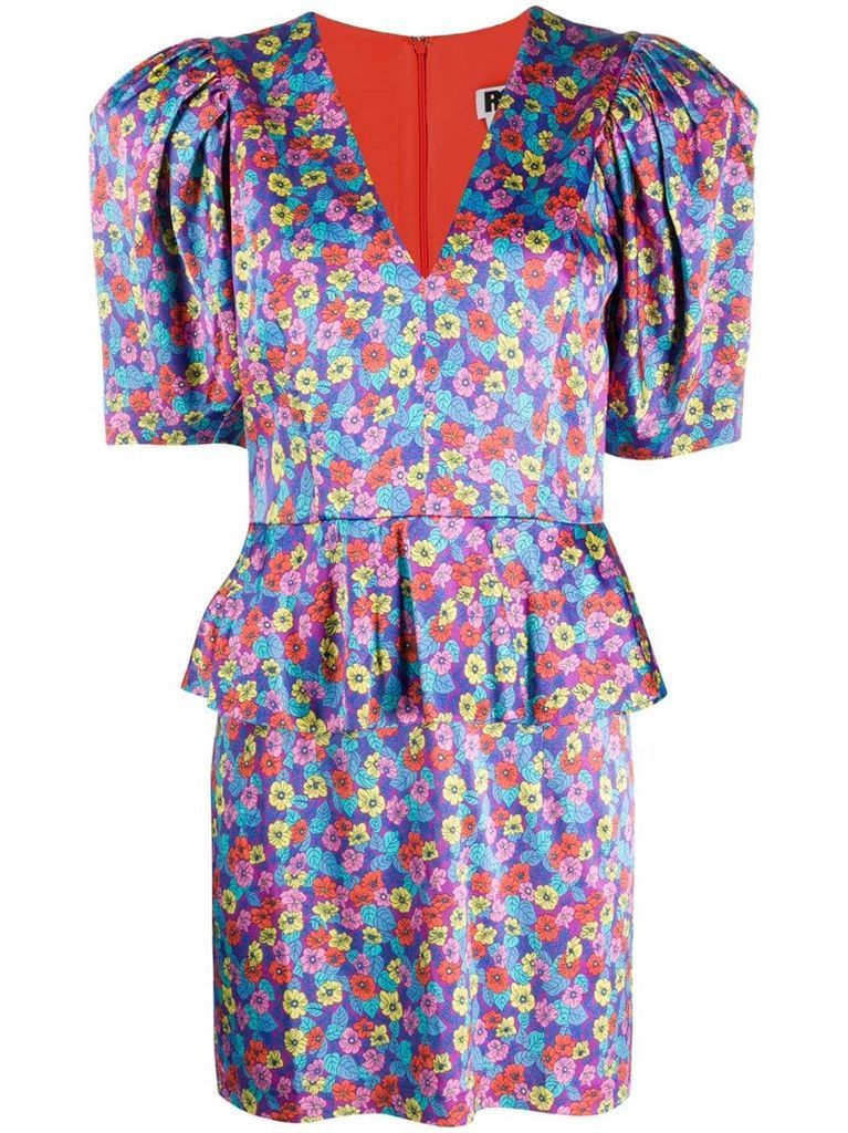 Mindy floral-print peplum dress