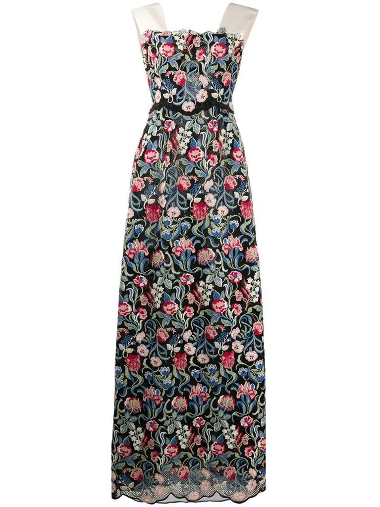 2013 floral-print evening dress