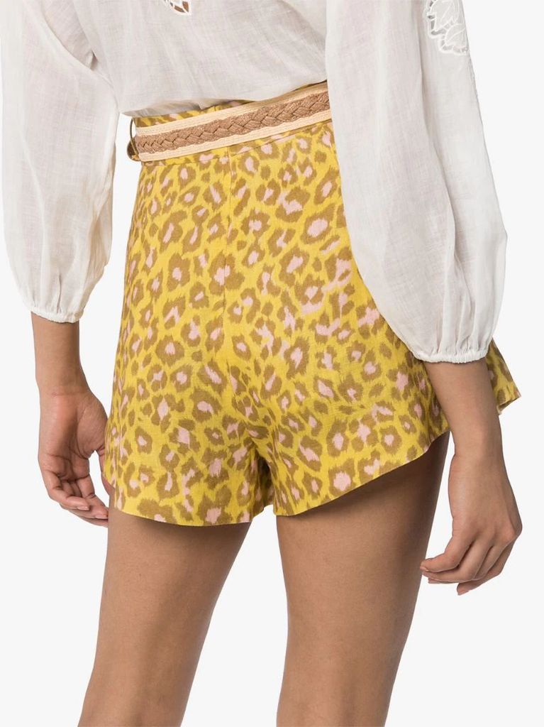 Carnaby leopard-print shorts