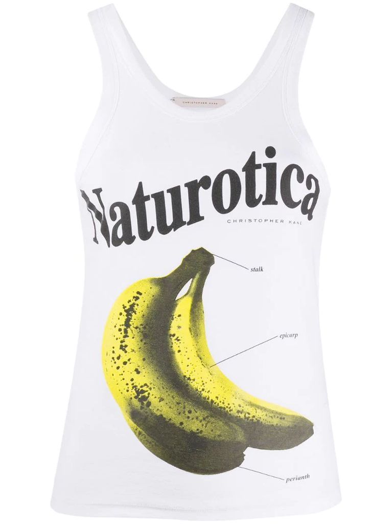 Naturotica banana print sleeveless top