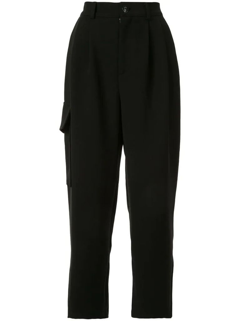 Pleated tailored trousers