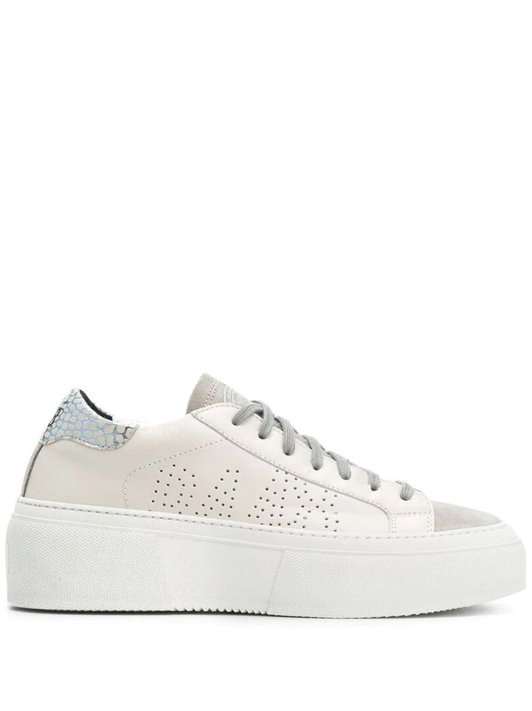perforated lace up sneakers