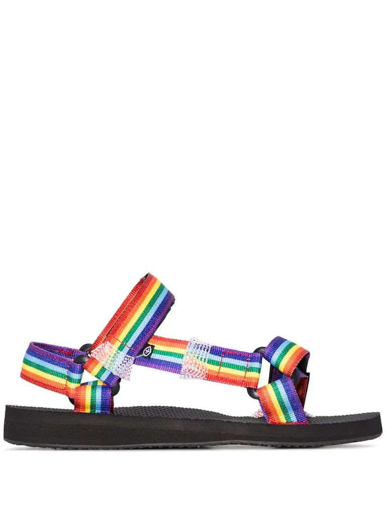 Rainbow Trekky ribbon sandals
