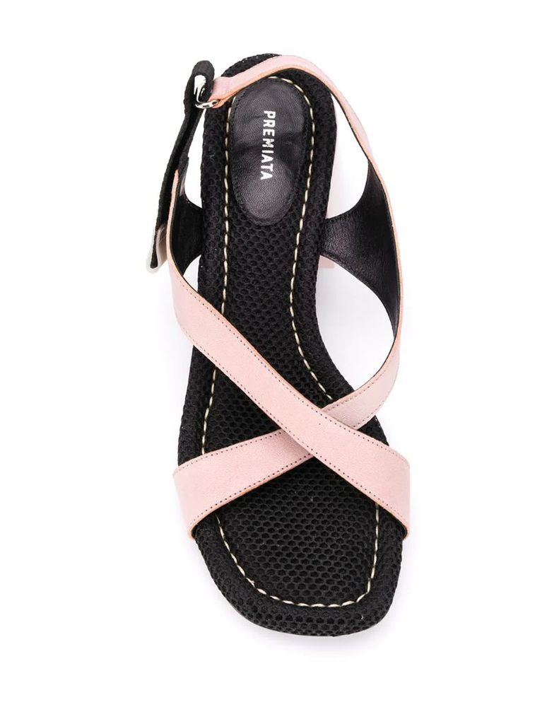 chunky-heel touch-strap sandals