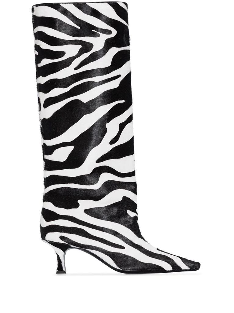 zebra-print 50mm boots