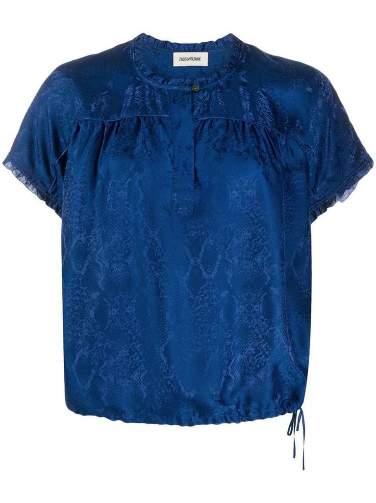 Terson snakeskin-print blouse