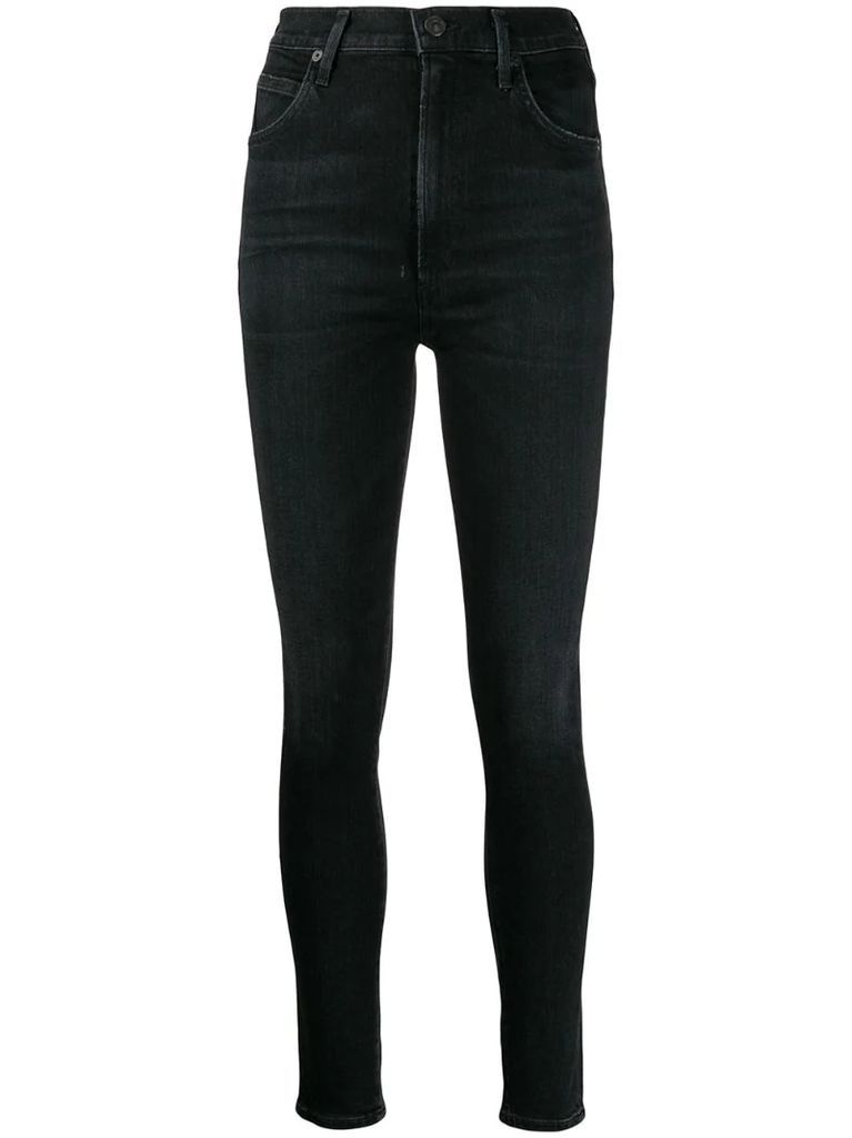 Thrill high-rise cropped jeans