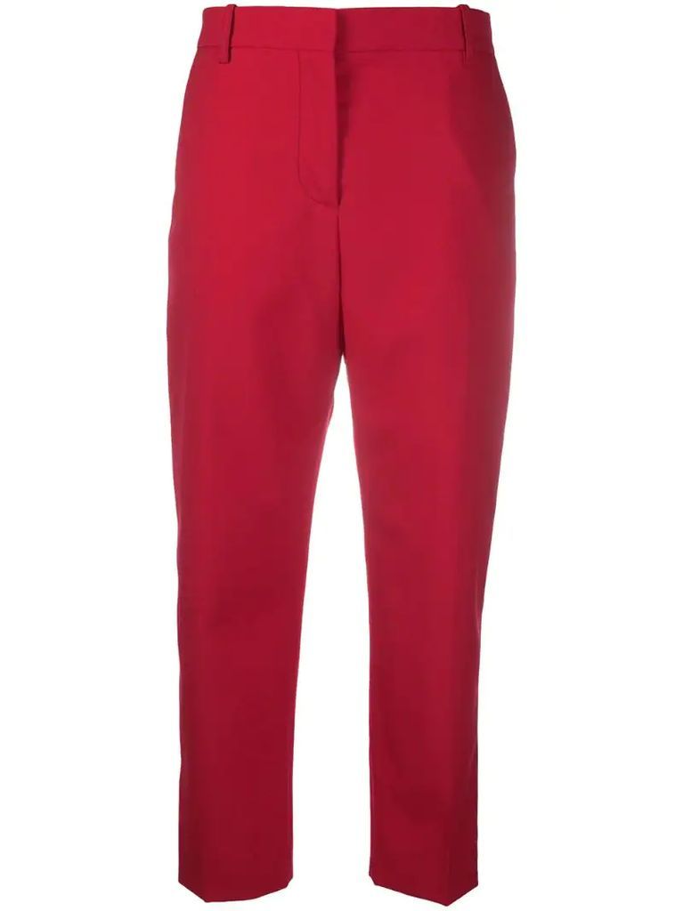 cropped slim-fit tailored trousers