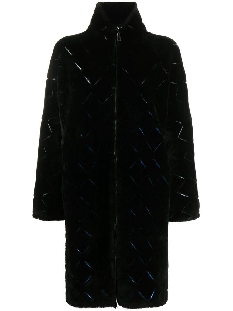 reversible zigzag coat