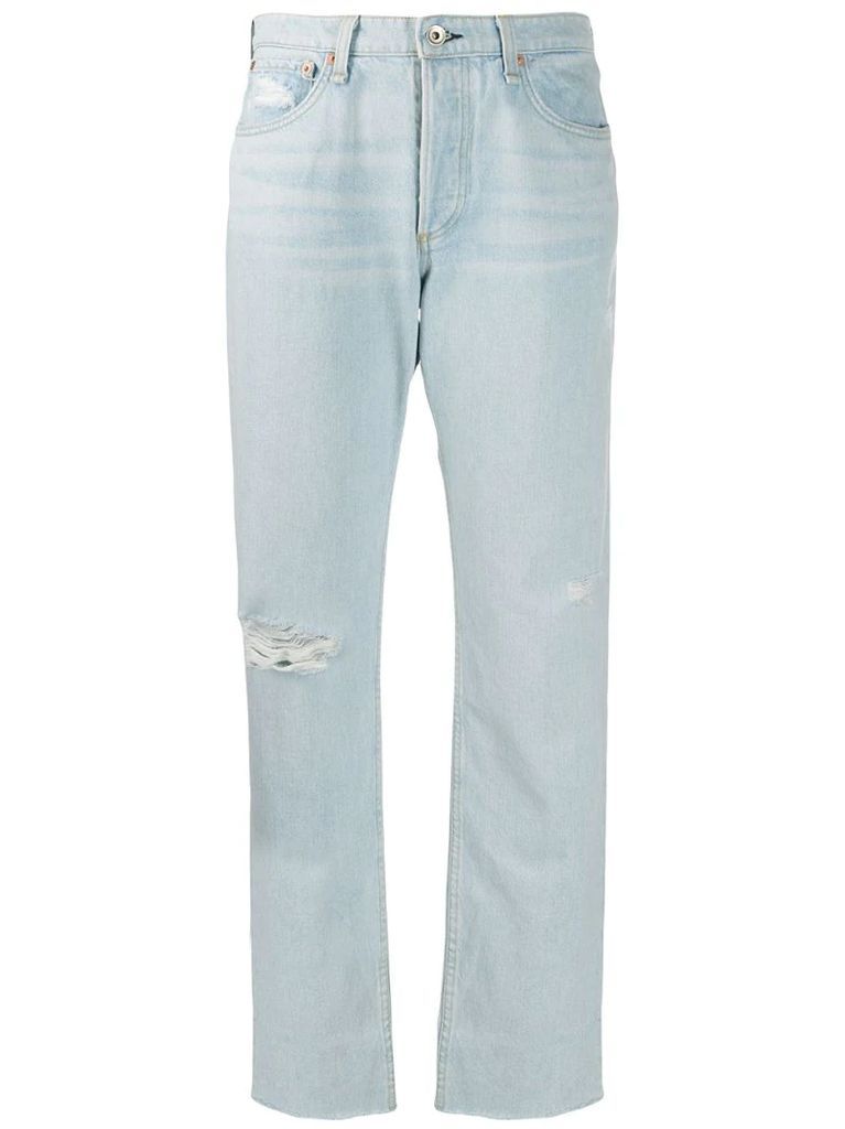 Rosa distressed mid-rise jeans