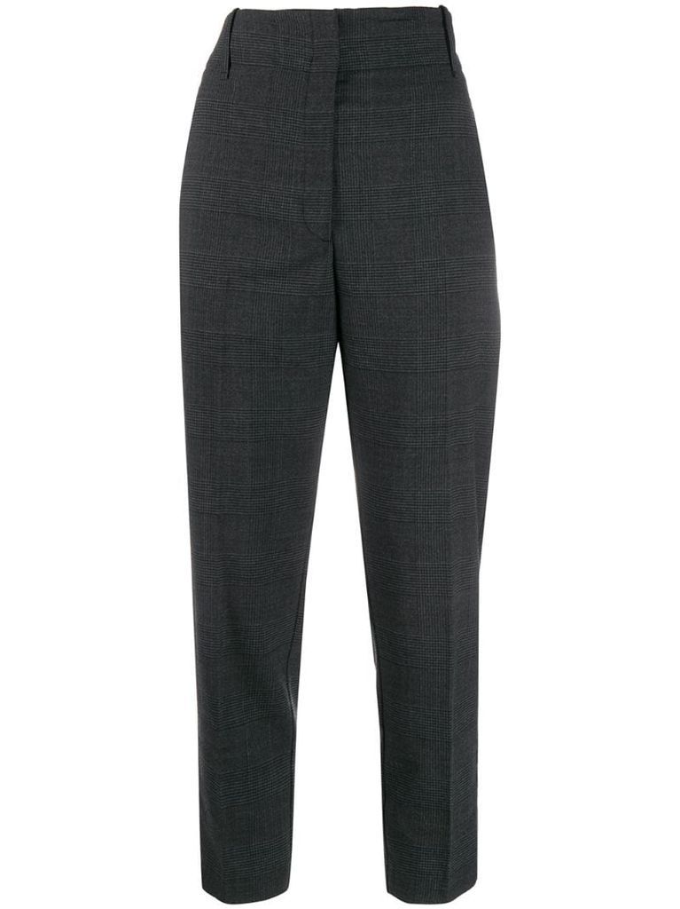 cropped high-waist trousers
