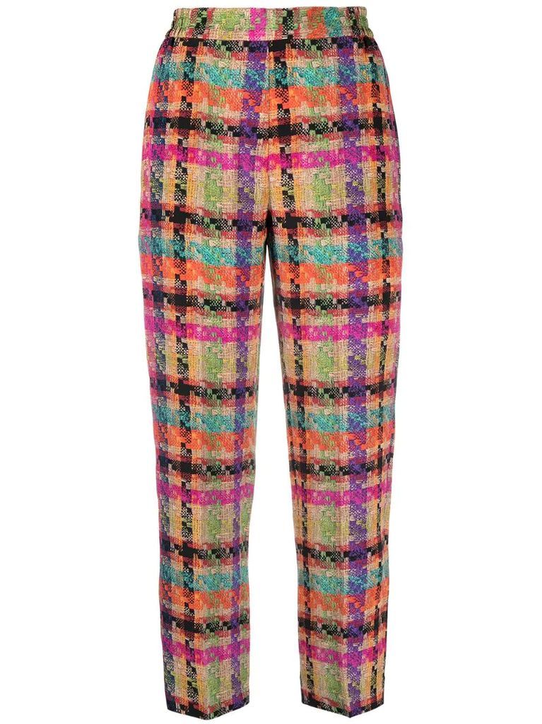 checked tweed trousers