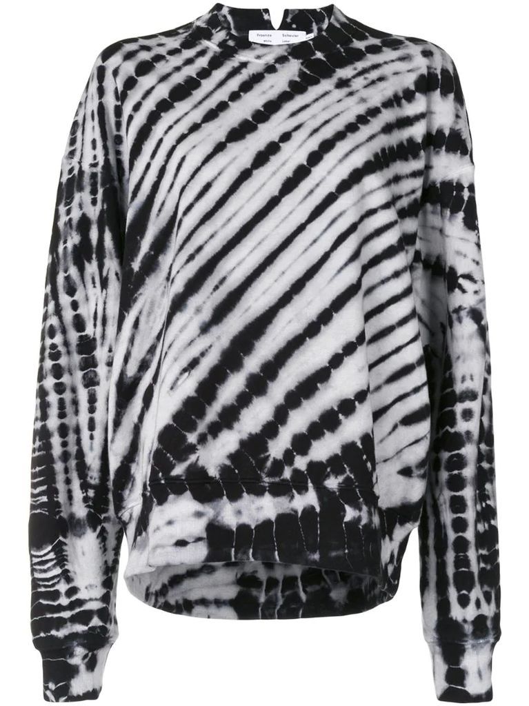 tie-dye print sweatshirt