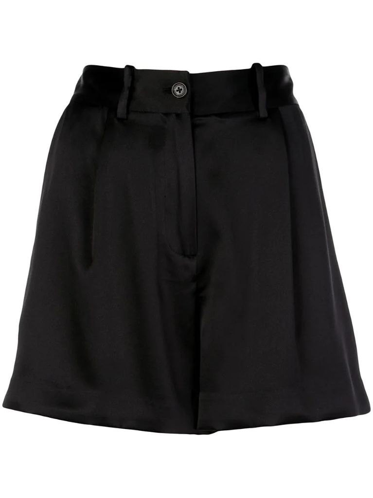 high-waisted tailored shorts