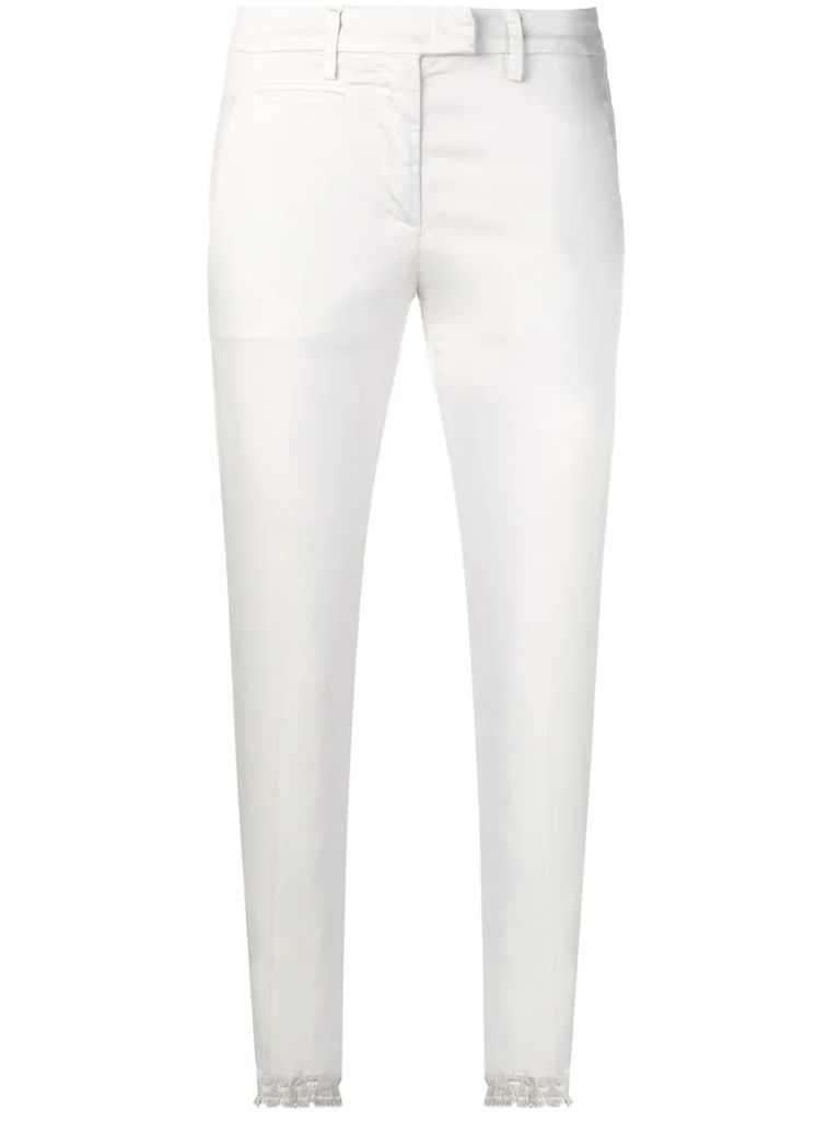 white skinny trousers