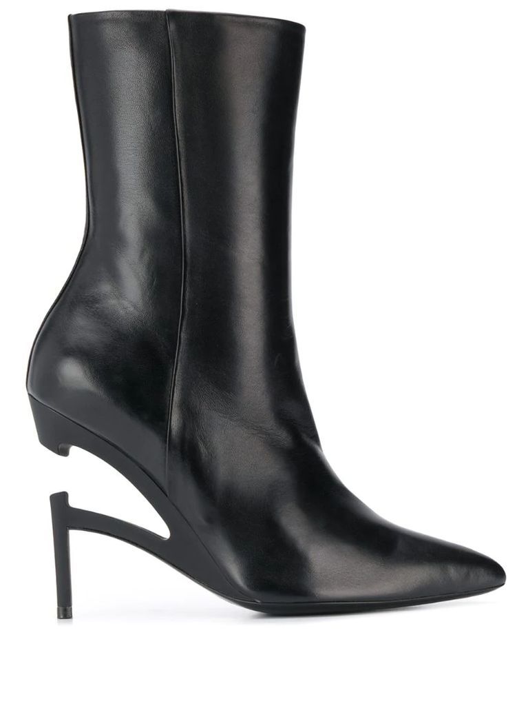 pointy-toe ankle boots