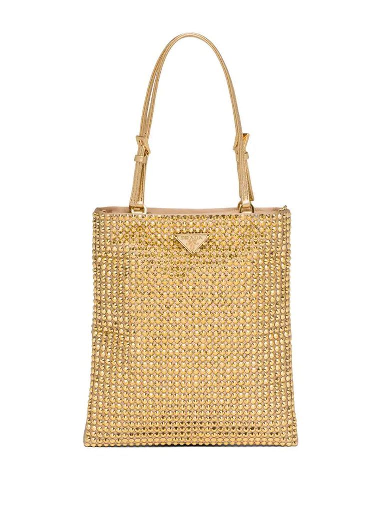 crystal-embellished tote