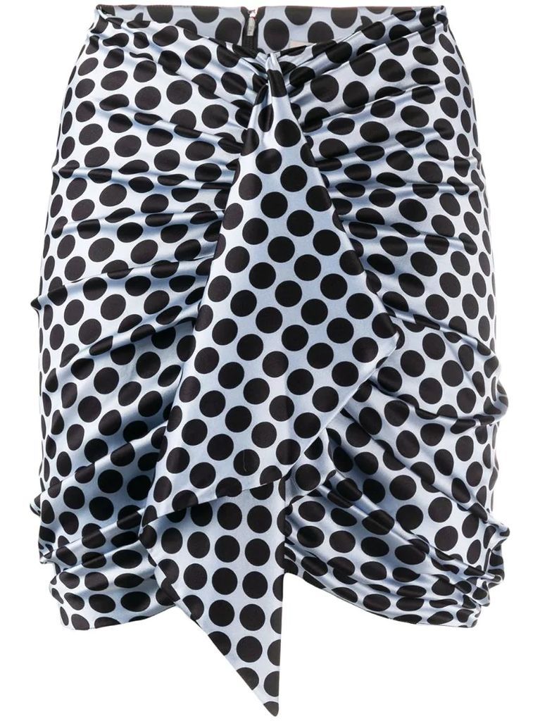 polka-dot mini skirt