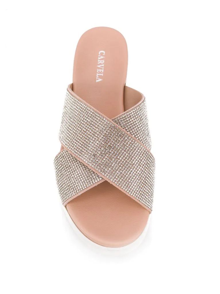 crystal-embellished sandals